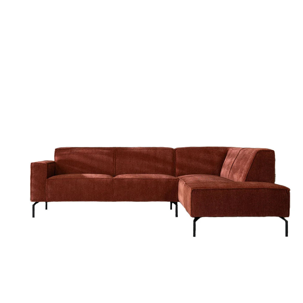 Loungebank Kansas | Hoekbank | Ribstof | Leverbaar in Diverse Kleuren