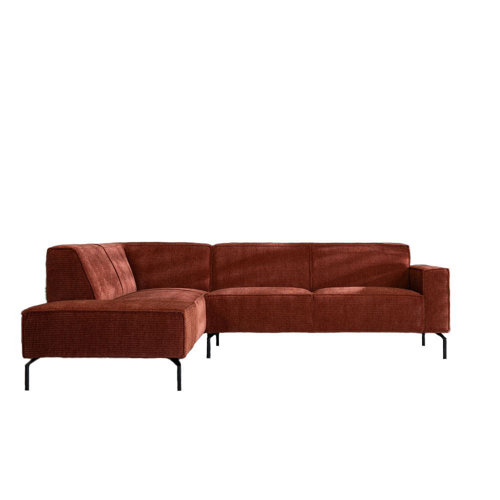 Loungebank Kansas | Hoekbank | Ribstof | Leverbaar in Diverse Kleuren