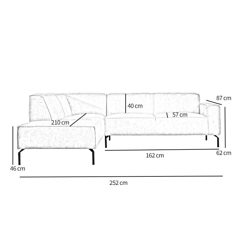 Loungebank Kansas | Hoekbank | Polyester | Leverbaar in Diverse Kleuren