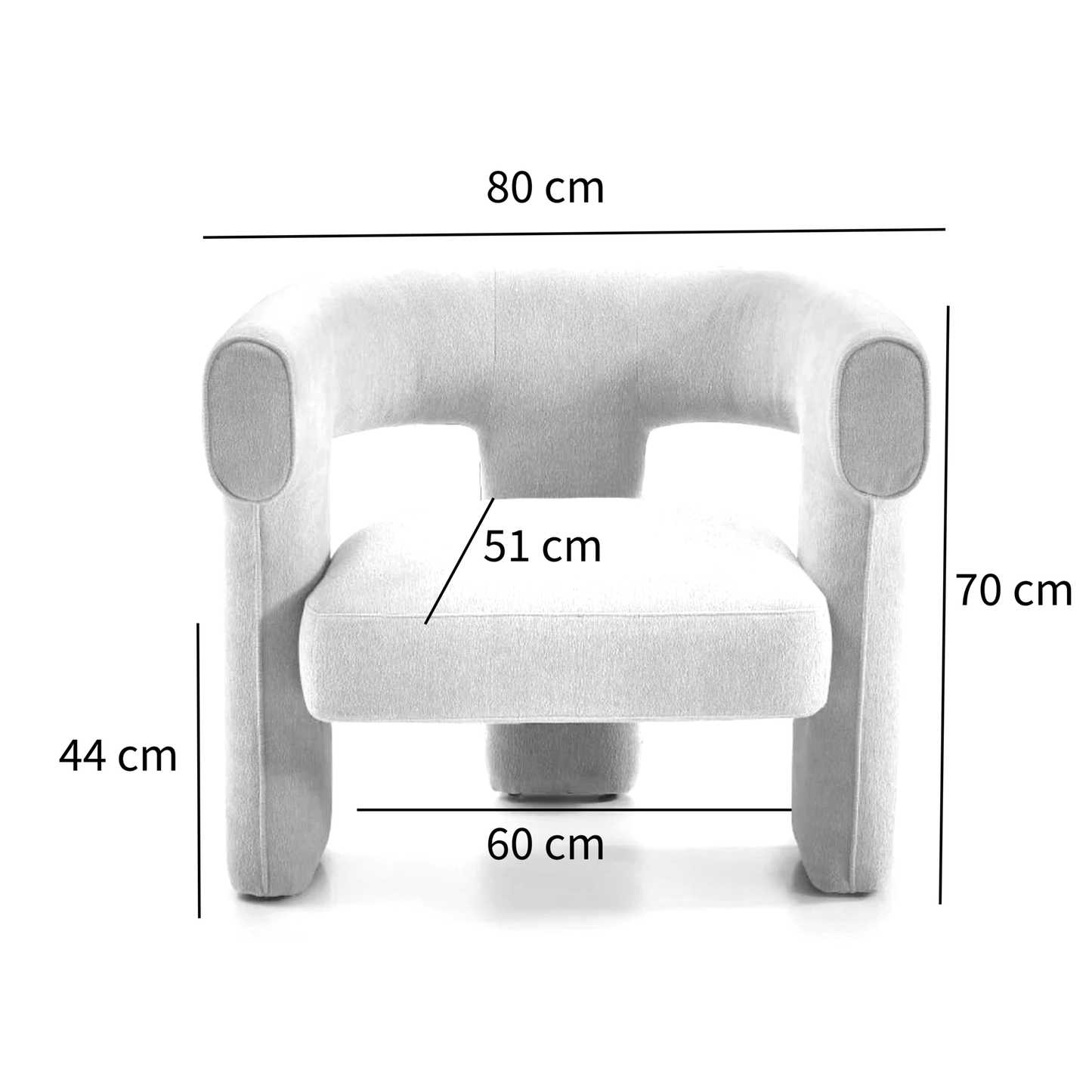 Fauteuil Bibi | Chenille | Leverbaar in Diverse Kleuren