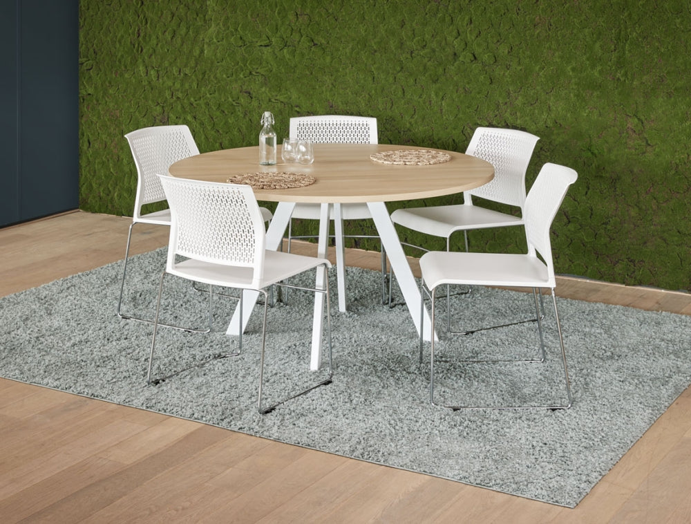 Vergadertafel Spin | Rond | 120 cm | Leverbaar in Diverse Kleuren