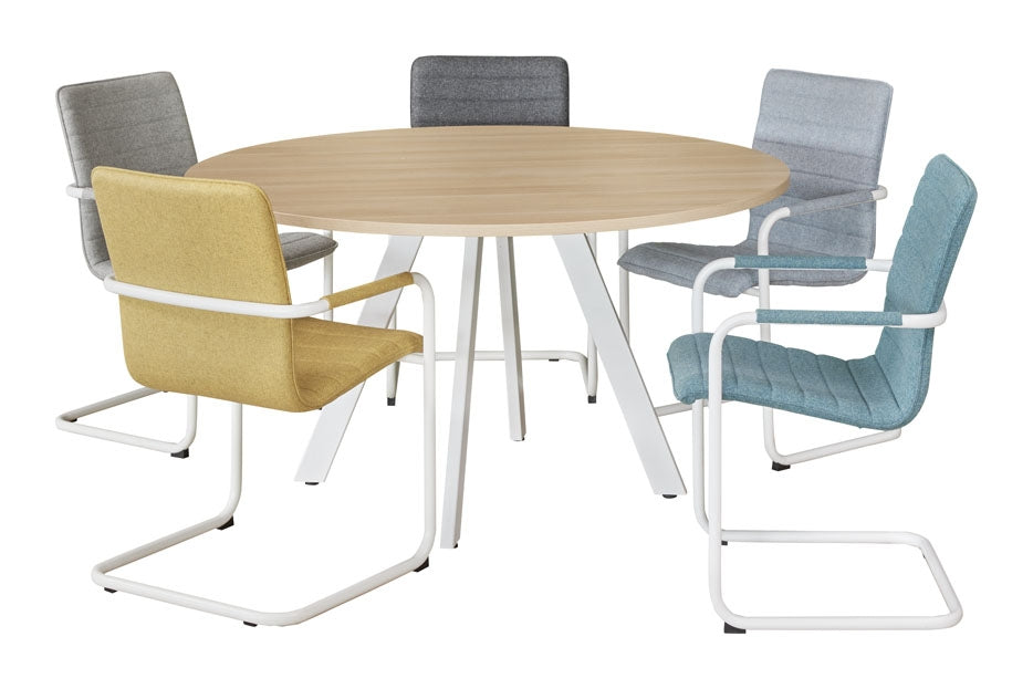 Vergadertafel Spin | Rond | 120 cm | Leverbaar in Diverse Kleuren
