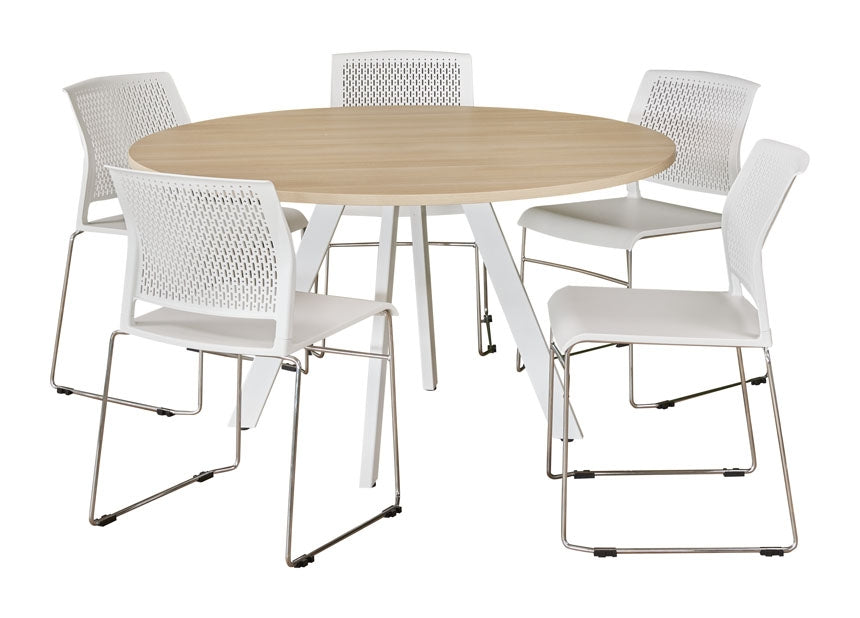 Vergadertafel Spin | Rond | 120 cm | Leverbaar in Diverse Kleuren