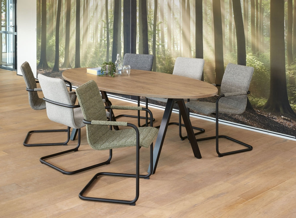 Vergadertafel V | Ellips | 220x 110 cm | Leverbaar In Diverse Kleuren