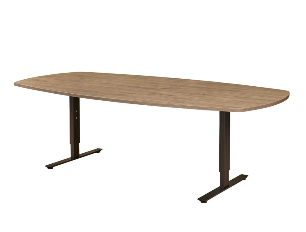 Vergadertafel Teezz | Deens ovaal | Hoogte verstelbaar | 240 x 120 cm