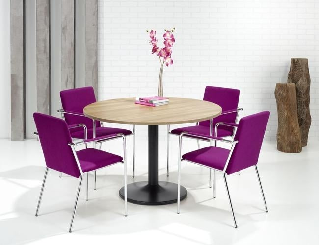 Vergadertafel Teezz | Rond | 120 cm | Leverbaar in Diverse Kleuren