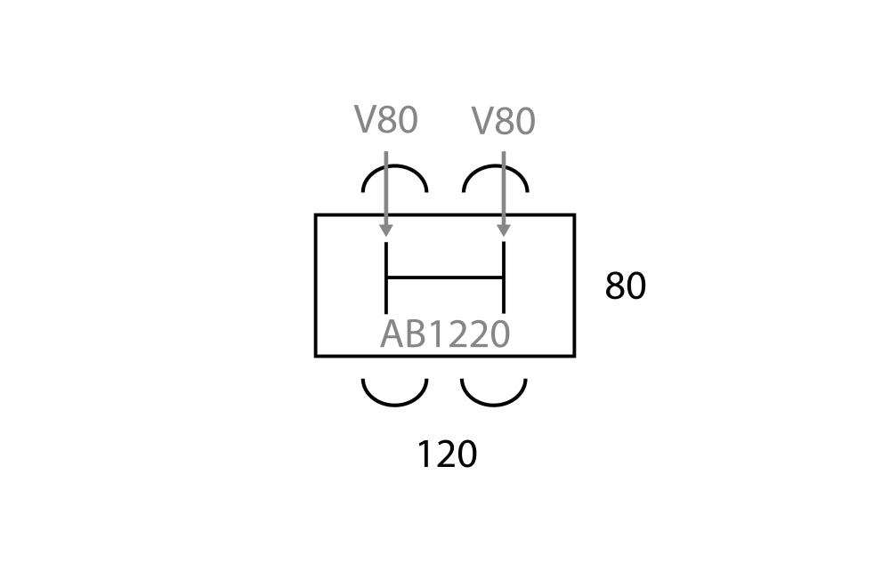 Vergadertafel V | 120 x 80 cm | Leverbaar In Diverse Kleuren