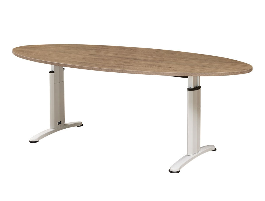 Vergadertafel Work | Ellips | Hoogte verstelbaar | 220 x 110 cm