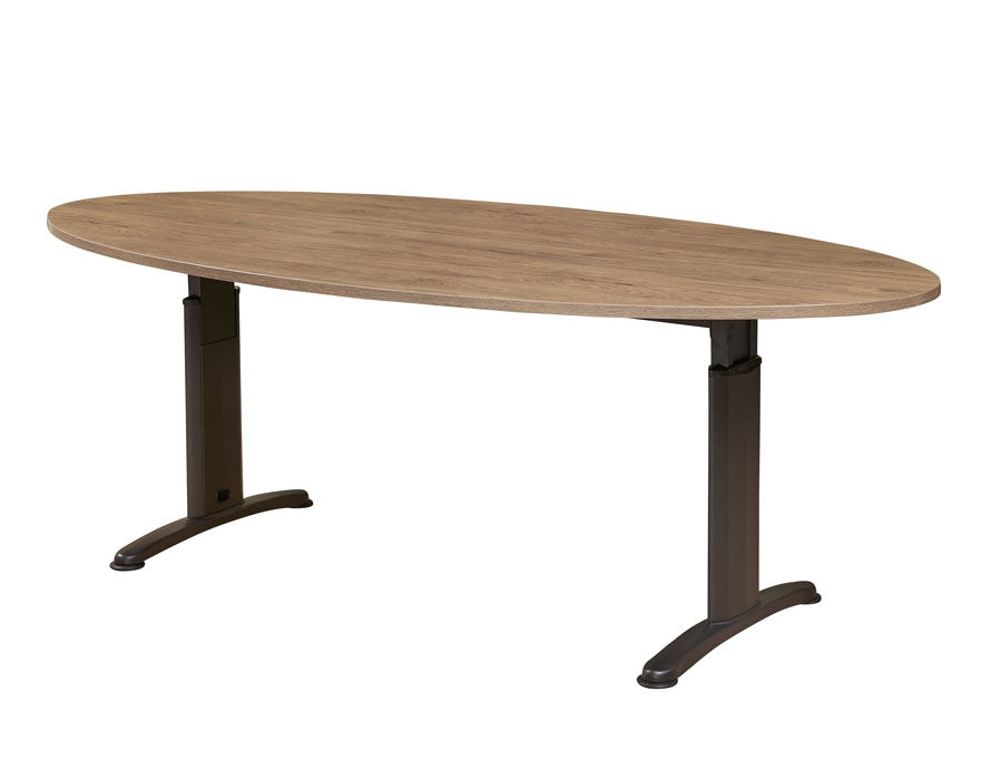 Vergadertafel Work | Ellips | Hoogte verstelbaar | 220 x 110 cm