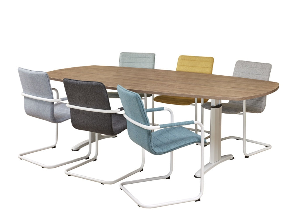 Vergadertafel Work | Deens Ovaal | Hoogte verstelbaar | 240 x 120 cm