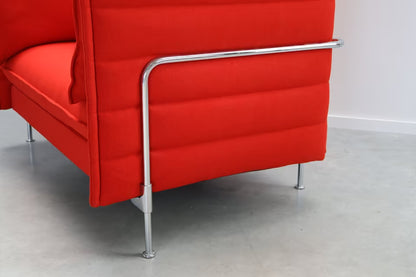 Vitra Alcove Highback Design Bank | Akoestische Bank | Rood