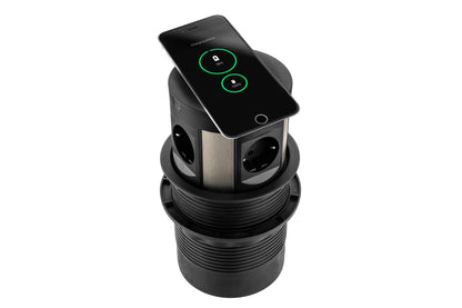 Pop Up Inbouwunit 120 mm voor Elektra | Zwart