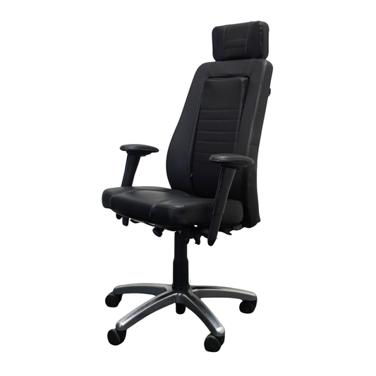 BMA Axia Focus Ergonomische Bureaustoel | Zwart leer