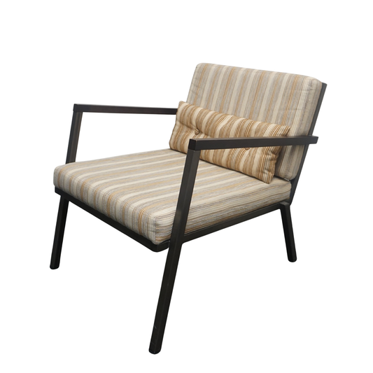 Satelliet 25.25 LAC Fauteuil | Design stoel Bruin Gestreept