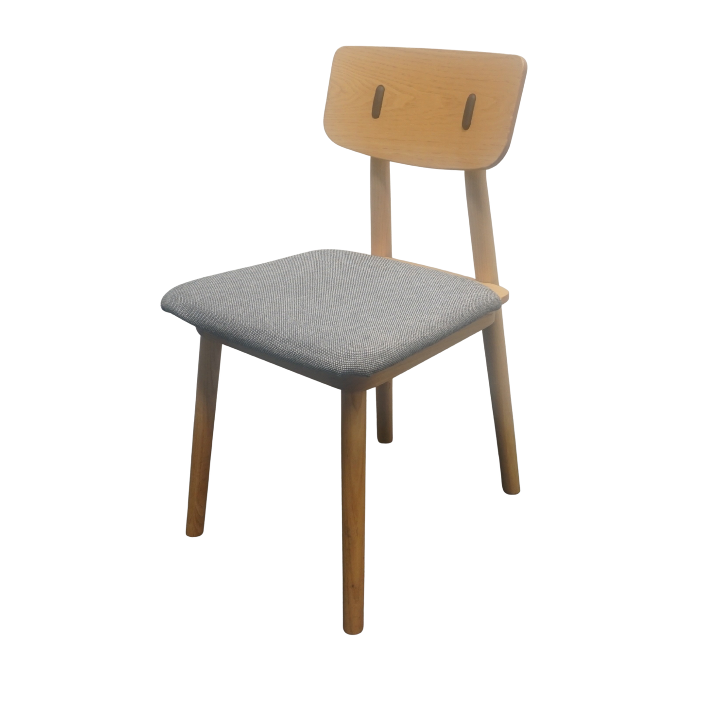 DeVorm Clip Design Stoelen | Hout | Stof | Grijs