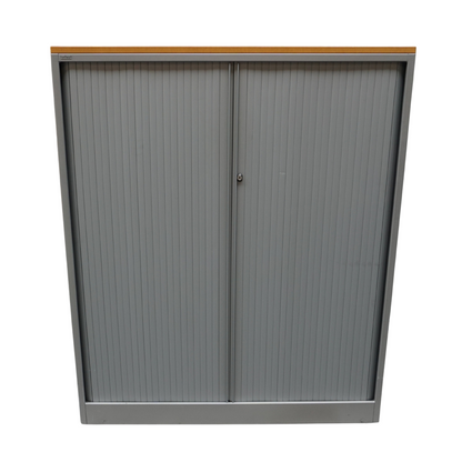 Ahrend Roldeurkast | Archiefkast | 145 x 120 x 45 cm | Grijs | Houten topblad