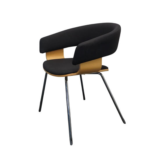 Allermuir A580 Mollie Design Stoel | Zwart / Eiken