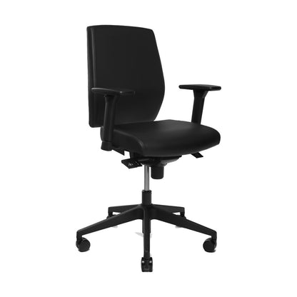 Bureaustoel WPD Basic Semi-Leer | Zwart | EN1335