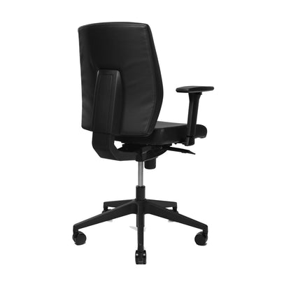 Bureaustoel WPD Basic Semi-Leer | Zwart | EN1335