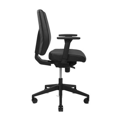 Bureaustoel WPD Basic Semi-Leer | Zwart | EN1335