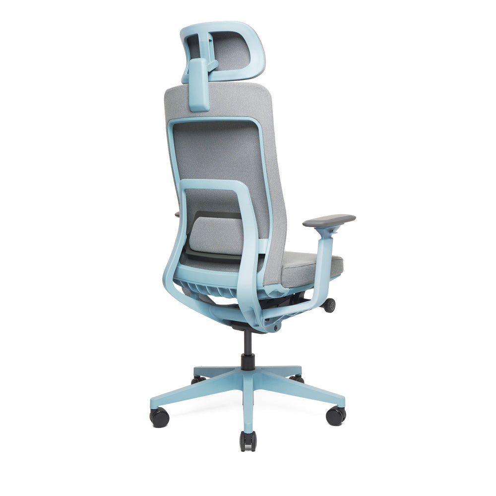 Bureaustoel WPD Cara Hoofdsteun | Blauw | EN1335