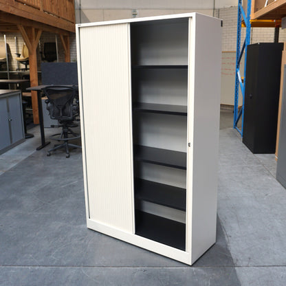 Ahrend Roldeurkast | Archiefkast | 195 x 120 x 45 cm | Wit | Metalen deuren