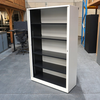 Ahrend Roldeurkast | Archiefkast | 195 x 120 x 45 cm | Wit | Metalen deuren