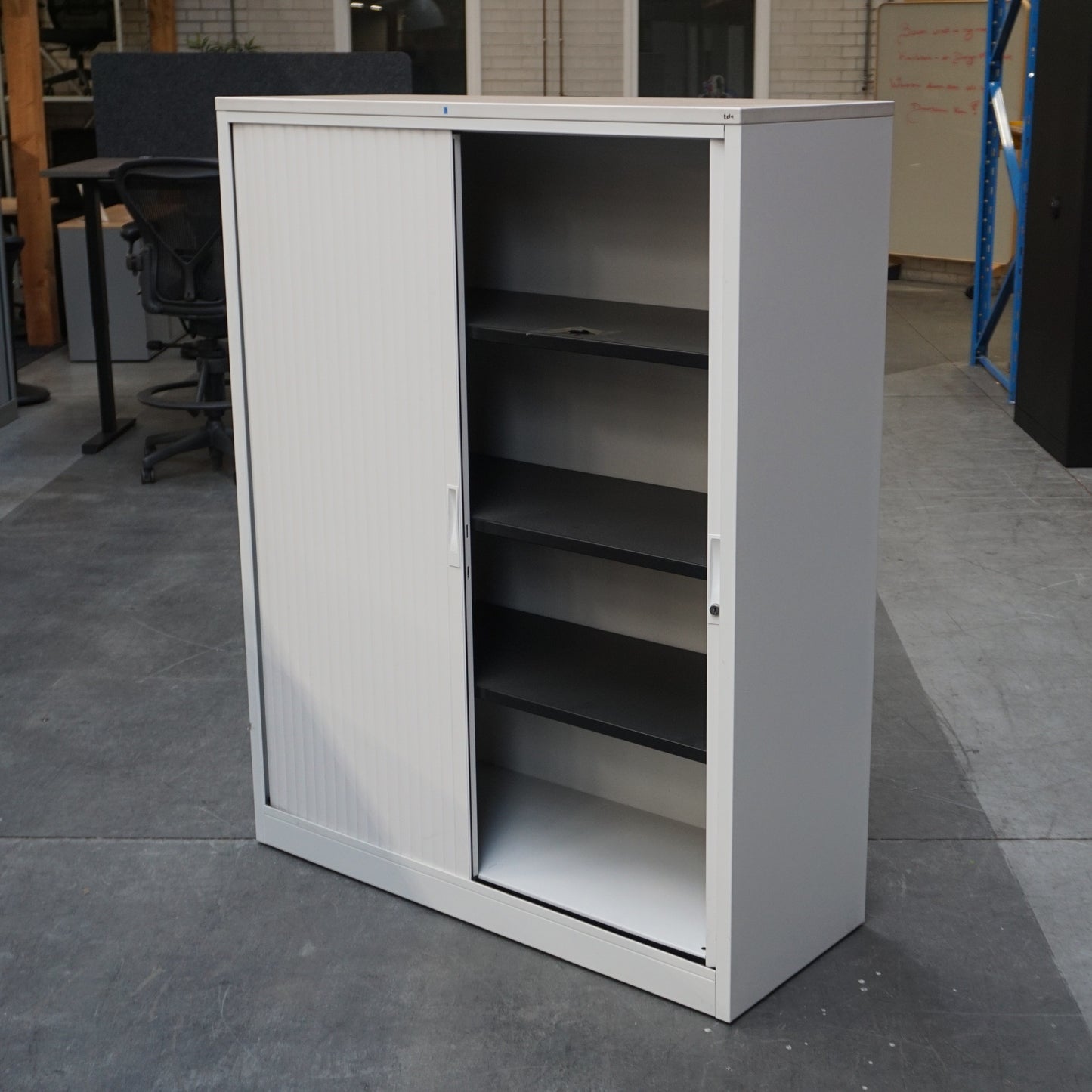 TDS Roldeurkast | Archiefkast | 153 x 120 x 46,5 cm | Wit