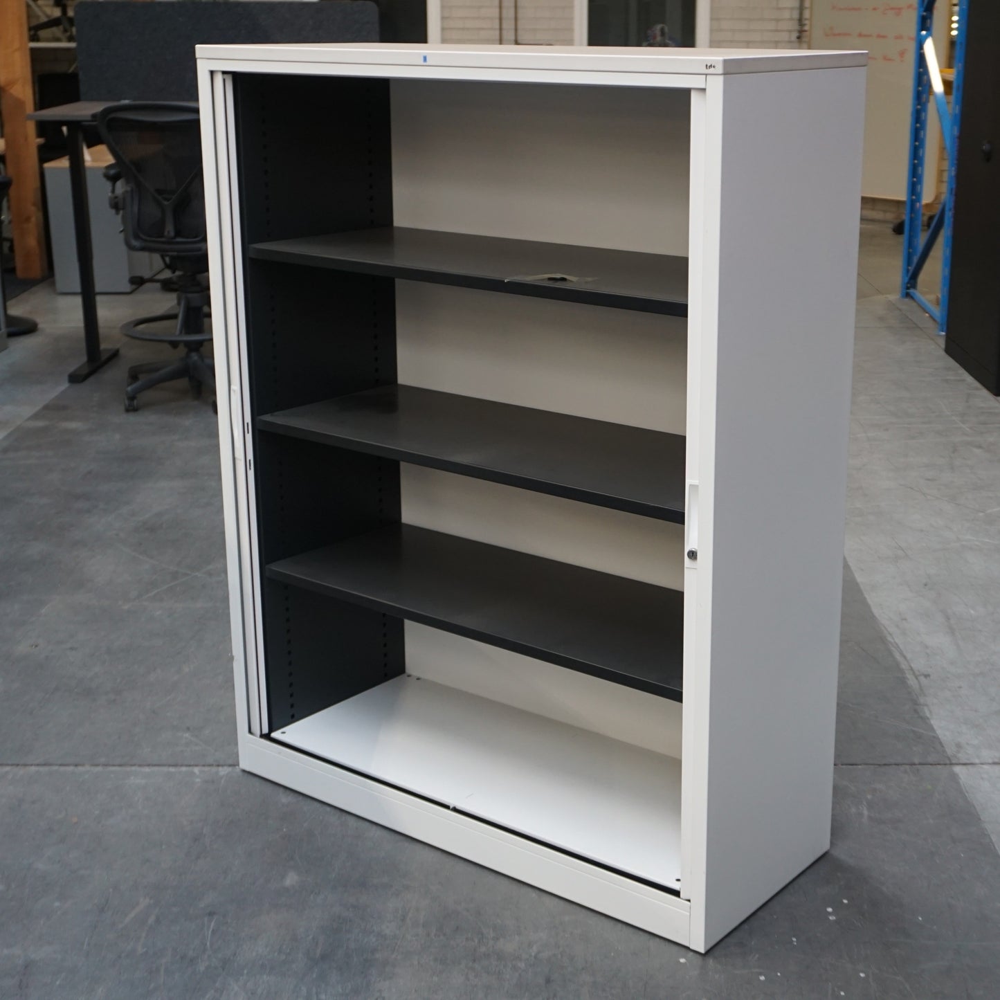 TDS Roldeurkast | Archiefkast | 153 x 120 x 46,5 cm | Wit