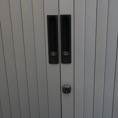 Aspa Roldeurkast | Archiefkast | 106 x 120 x 46 cm | Grijs / Ahorn blad