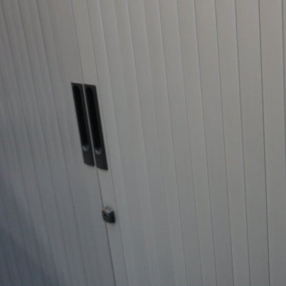 Aspa Roldeurkast | Archiefkast | 106 x 120 x 46 cm | Grijs / Ahorn blad