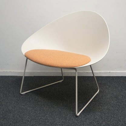 Arper Adell Lounge Chair Design Fauteuil | Beige / Oranje