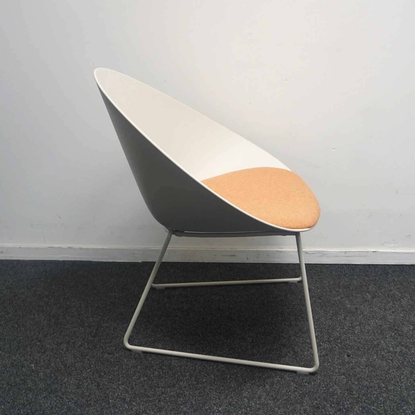 Arper Adell Lounge Chair Design Fauteuil | Beige / Oranje