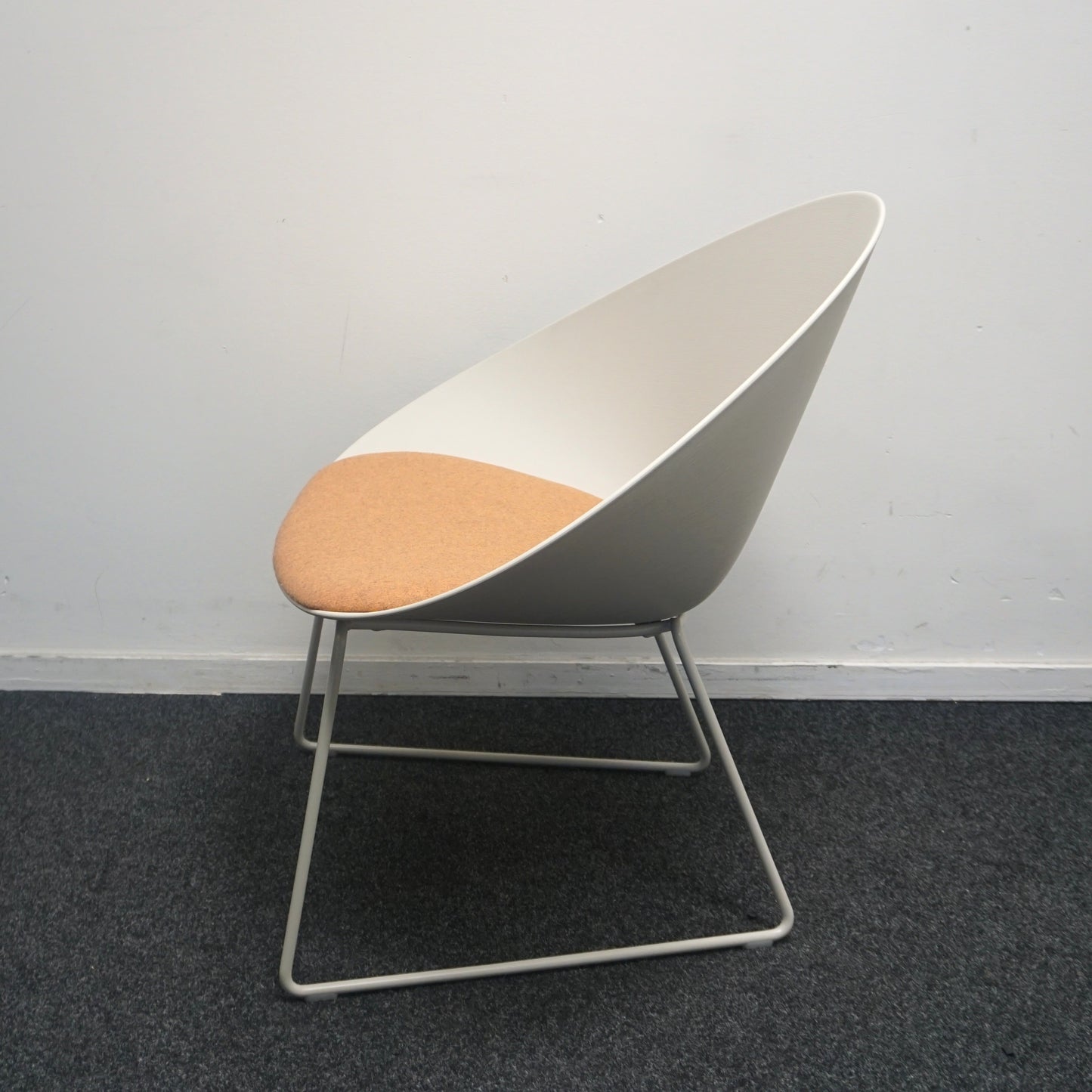 Arper Adell Lounge Chair Design Fauteuil | Beige / Oranje