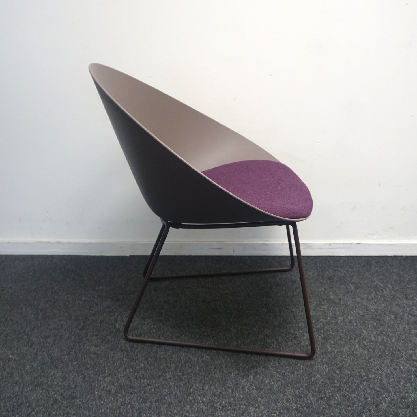 Arper Adell Lounge Chair Design Fauteuil | Bruin / Paars