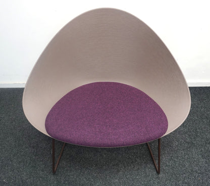Arper Adell Lounge Chair Design Fauteuil | Bruin / Paars