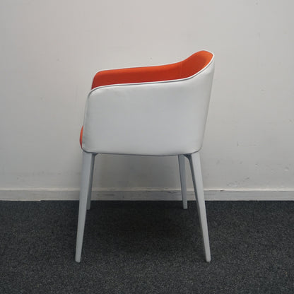 Pedrali Laja 885 Design Stoel | Wit / Oranje