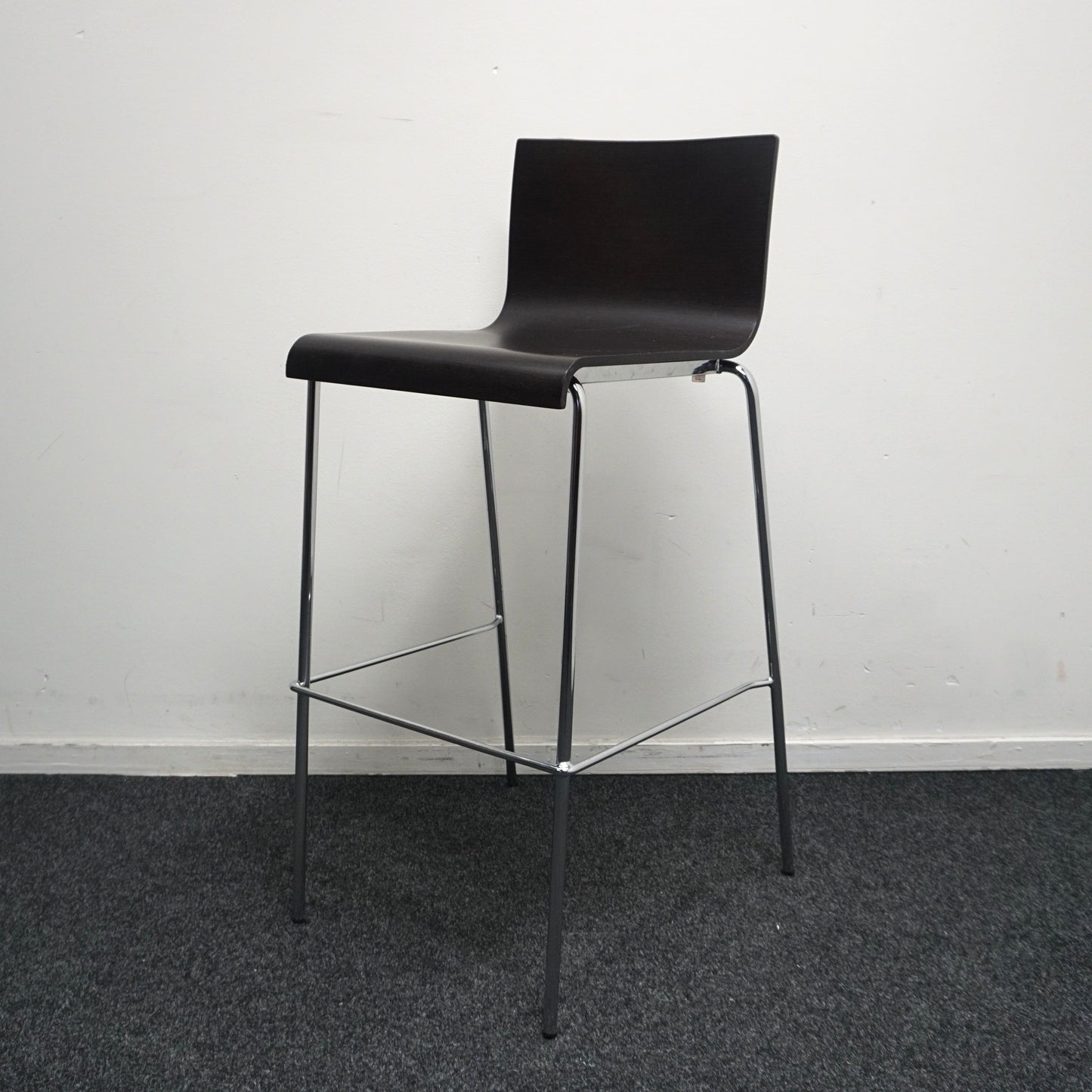 Pedrali Kuadra 1116 Design Barkruk | Hout | Zithoogte 77 cm