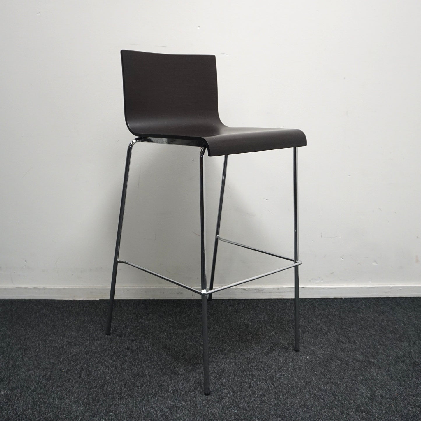Pedrali Kuadra 1116 Design Barkruk | Hout | Zithoogte 77 cm