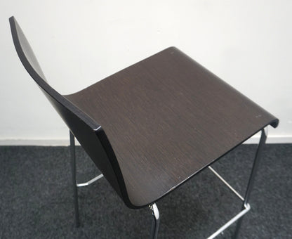 Pedrali Kuadra 1116 Design Barkruk | Hout | Zithoogte 77 cm