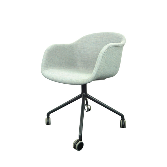 Muuto Fiber Vergaderstoel | Conferentiestoel | Blauw/Groen Gemêleerd