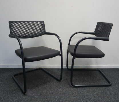 Vitra Visavis Vergaderstoel | Design Conferentiestoel | Leer