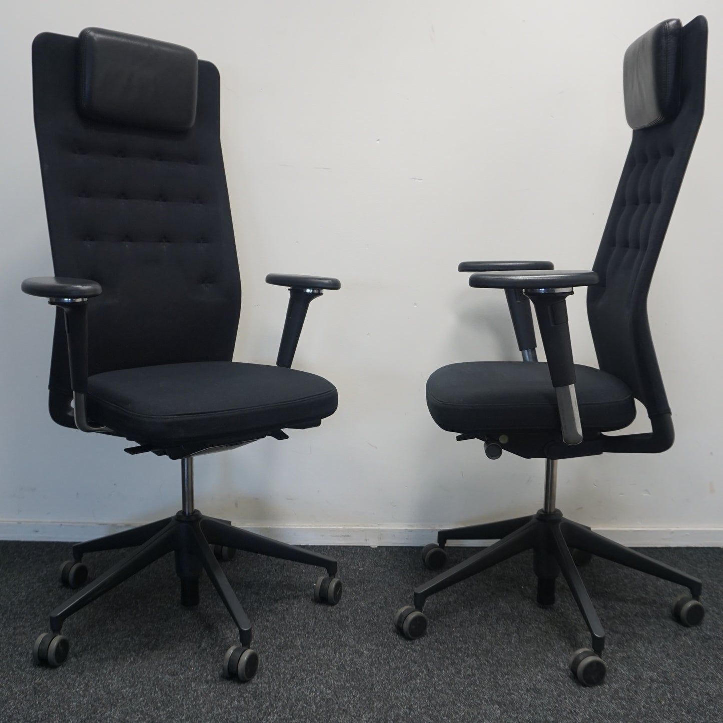 Vitra ID Trim L Bureaustoel | Zwart / Zwart