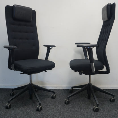 Vitra ID Trim L Bureaustoel | Zwart / Zwart