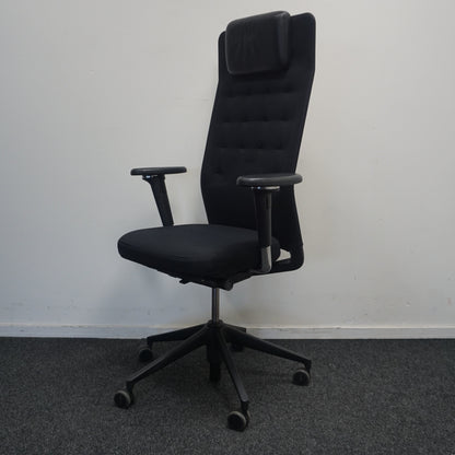 Vitra ID Trim L Bureaustoel | Zwart / Zwart