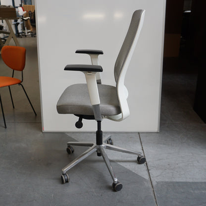 Lederra van Cas | Netweave | Wit / Chroom (Restpartij)