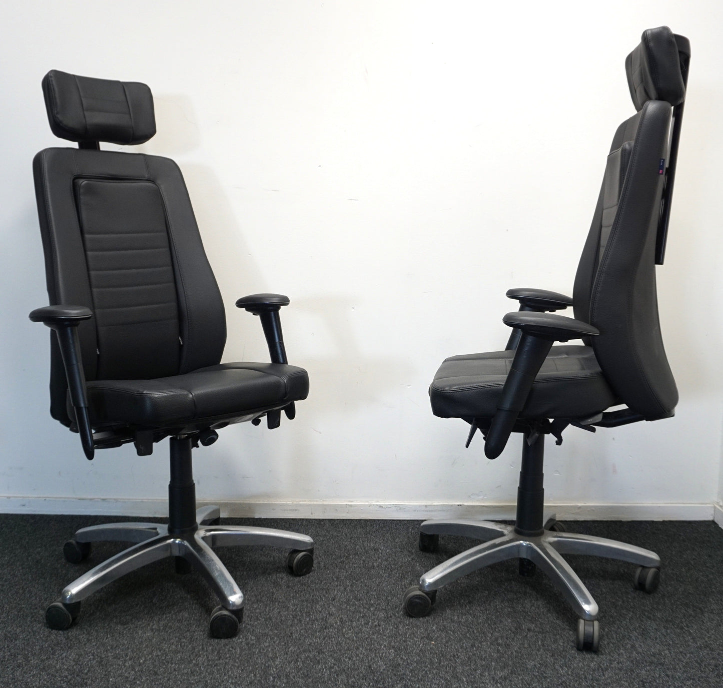BMA Axia Focus Ergonomische Bureaustoel | Zwart leer