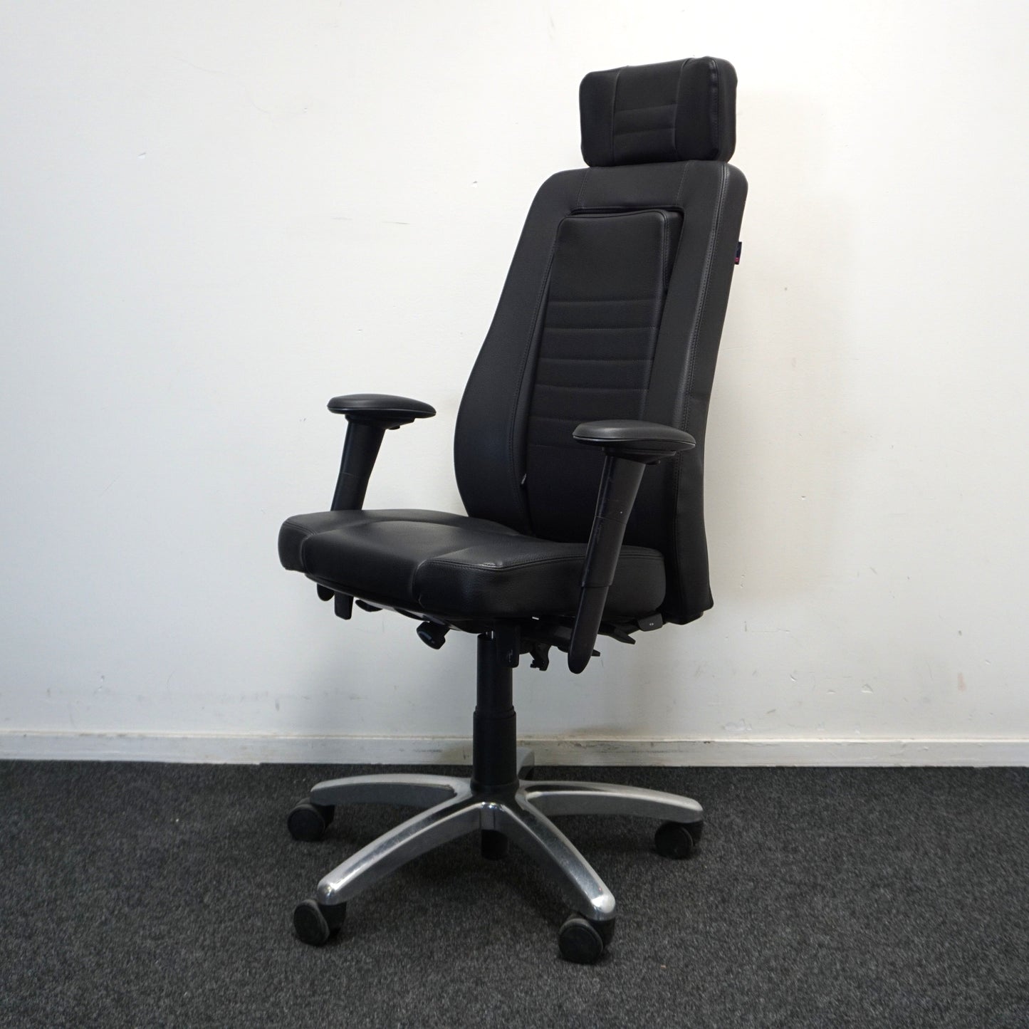 BMA Axia Focus Ergonomische Bureaustoel | Zwart leer