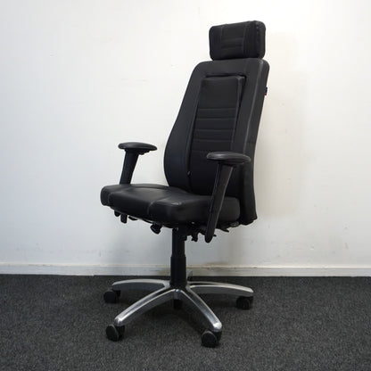 BMA Axia Focus Ergonomische Bureaustoel | Zwart leer