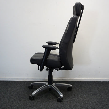 BMA Axia Focus Ergonomische Bureaustoel | Zwart leer